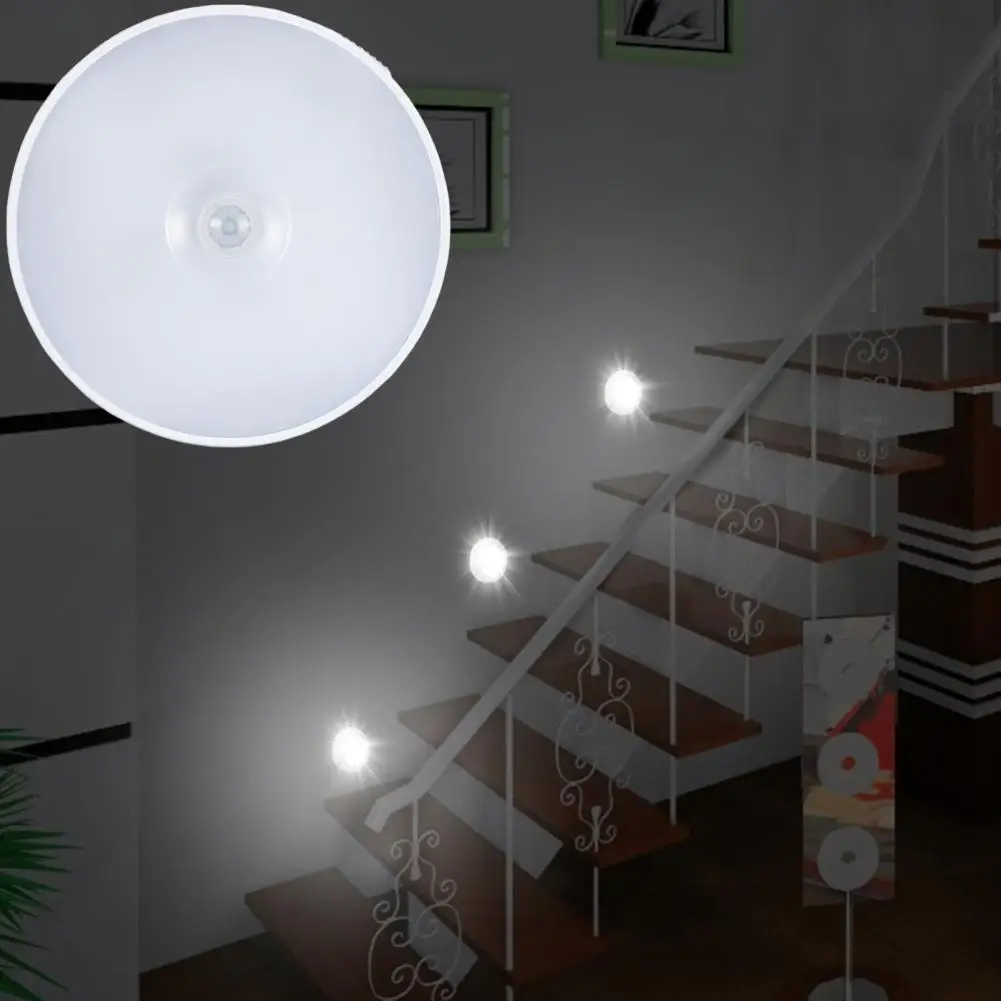 

Беспроводной светодиодный ночсветильник с датчиком движения, освещение под шкаф, лампа для чулана, умный настенный индукционный светильни...
