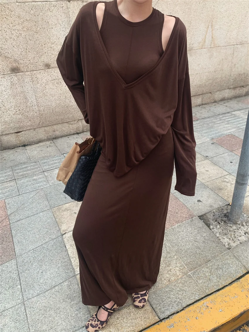 Женский офисный костюм с V-образным вырезом Alien Kitty Элегантное Длинное свободное