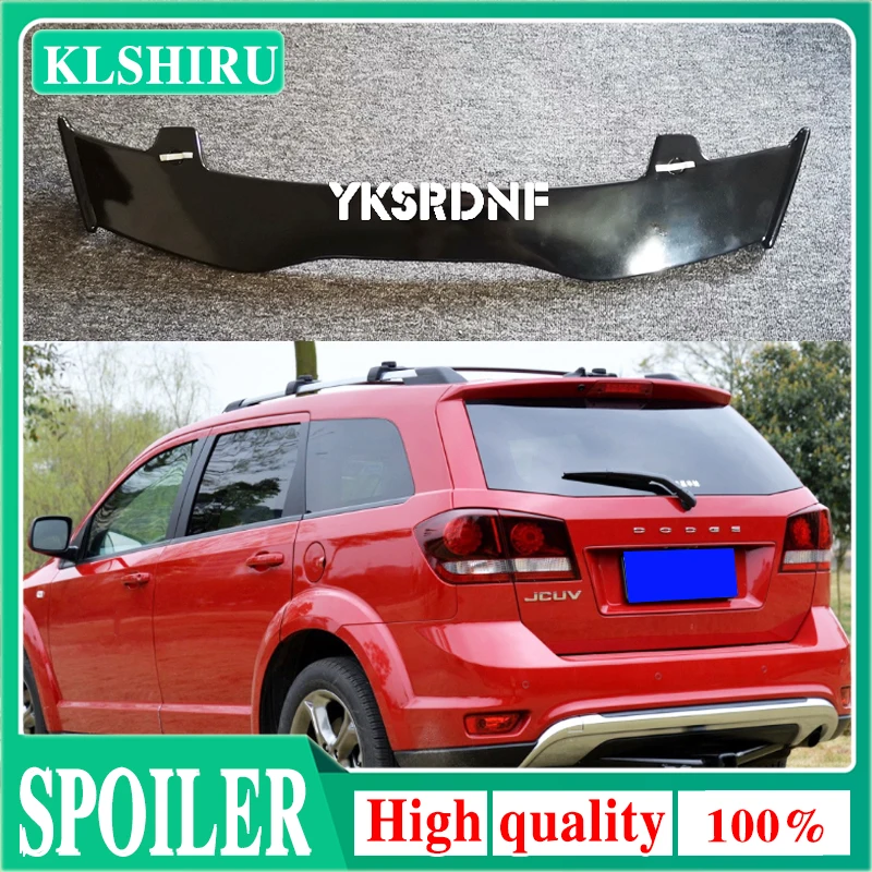 

High Quality ABS Plastic For Dodge Jcuv Journey 2016-21 Spoiler Carbon Fiber Look Hatchback Roof Rear Wing Body Kit Accessories