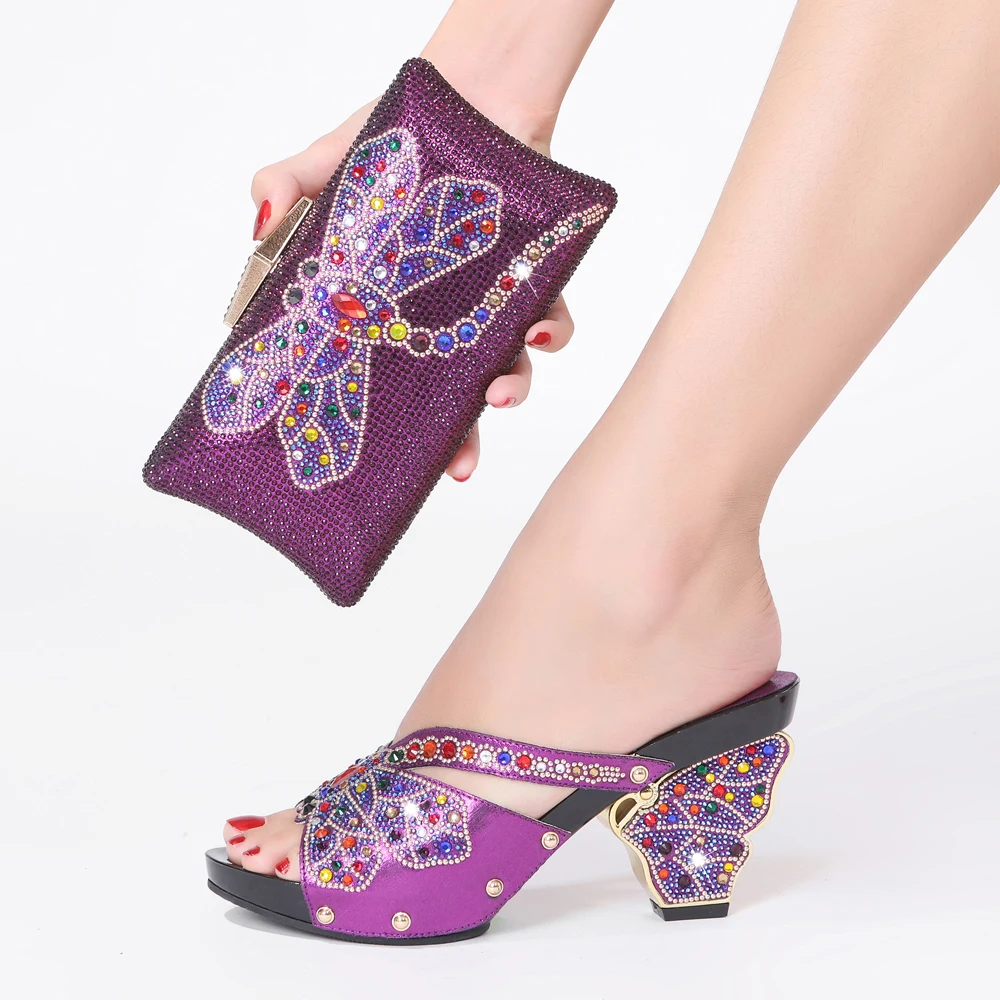 

2022 стразы женские модные низкие тапочки размер 43 Банкетная Свадебная Летняя Вечеринка кристаллы большая африканская итальянская обувь и с...