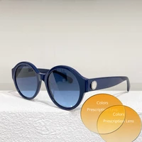 blue orange black round frame high quality womens prescription sunglasses 3426 fashion mens glasses