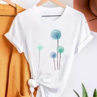 dandelion plant new short sleeve summer fashion women graphic t top shirt stylish print t shirts cartoon female tee t shirt