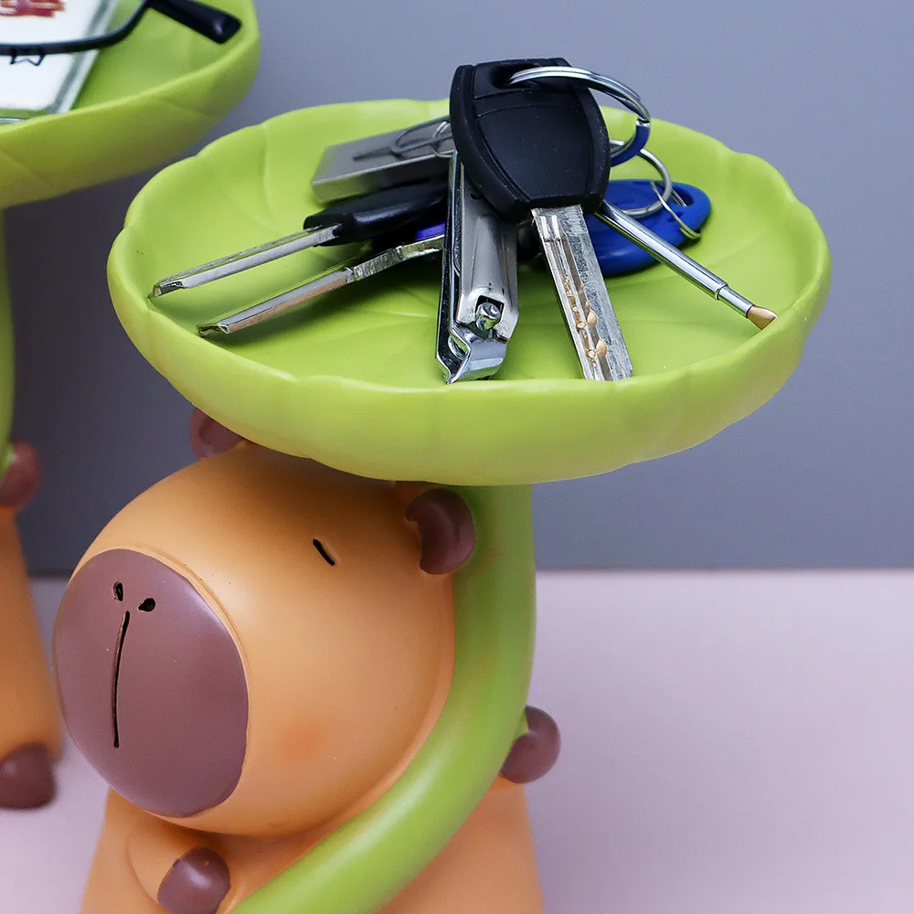 Поднос для листьев из смолы рыба-пуховик настольный поднос хранения милый