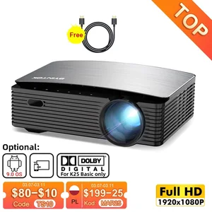 New K25 Full HD 4K 1920x1080P LCD Smart Android 9.0 Wifi LED Video Home Theater Cinema 1080P Project