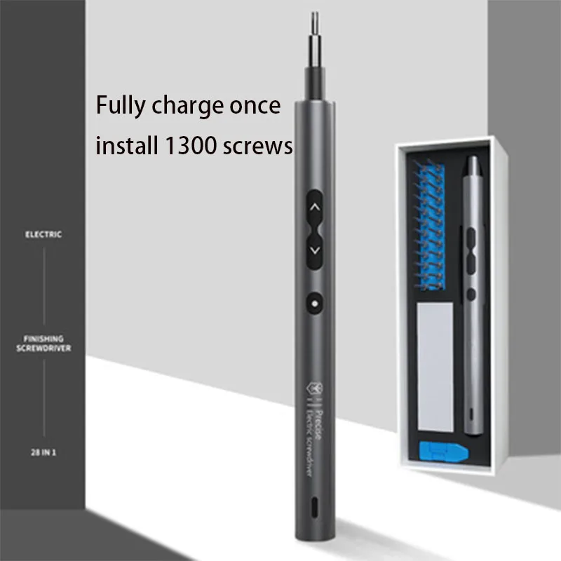 

28 шт. в 1 набор миниатюрных электрических отверток с литий-ионным аккумулятором, мощная отвертка большой емкости, многофункциональный аксес...