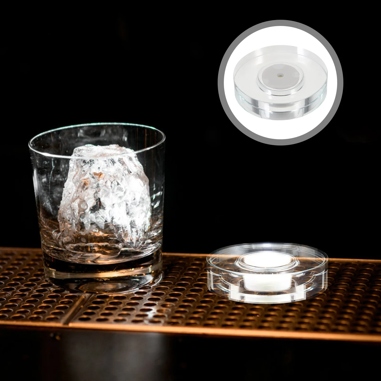 

Portable Rotating Stand Led Display Base Crystal Display Stand Crystal Sphere Holder Cup Display Turner