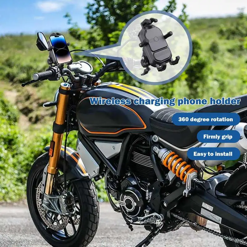 Беспроводное зарядное устройство для мотоцикла держатель мобильного телефона с