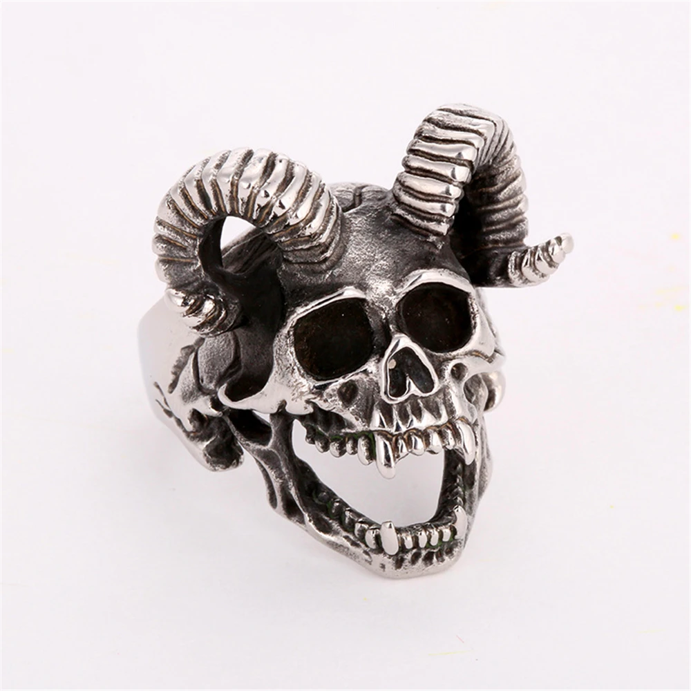 Loredana модное и популярное мужское кольцо в стиле панк металлическое с бараньей