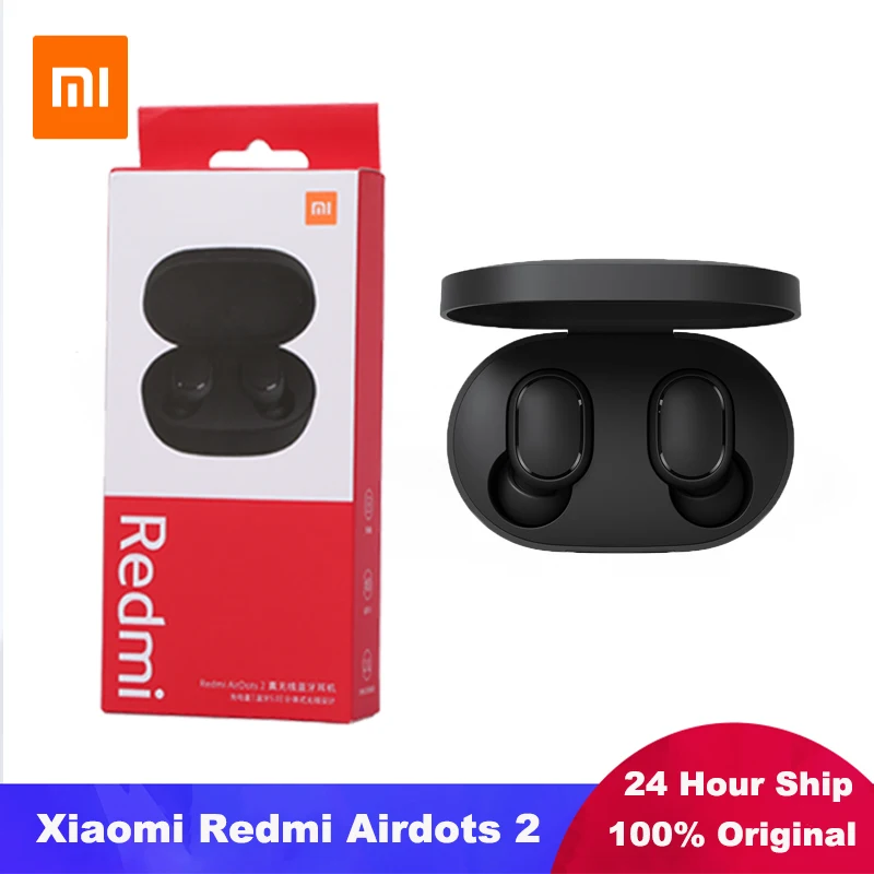 

NEW Xiaomi Redmi AirDots 2 Wireless Bluetooth 5.0 Charging Earphones In-Ear stereo bass With Mic Handsfree Mi Earbuds AI Control
