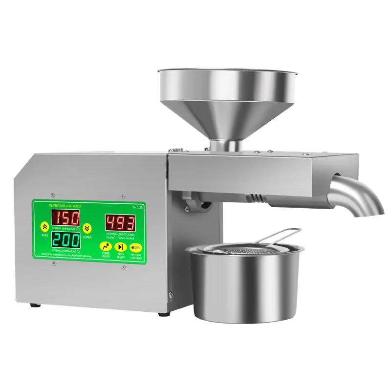 

English Version R3S Oil Presser 220V/110V Stainless Steel Intelligent Temperature Control Oil Press Peanut Flax Seed Walnut