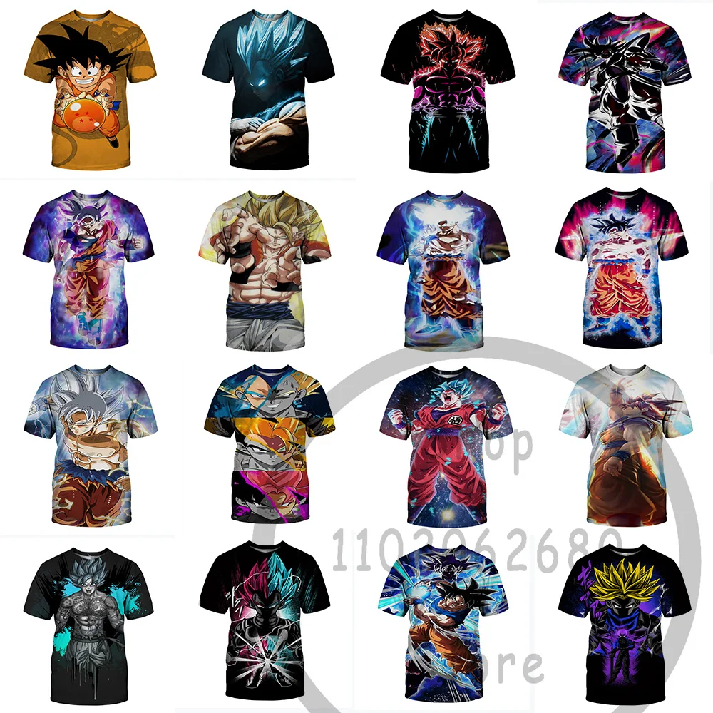 

Summer Japanese Anime Printed Dragon Ball Loose T Shirt For Men Trend Oversized Short Sleeve Dragon Ball Cartoon Comics Tops