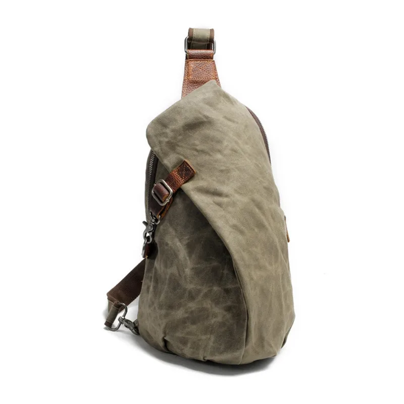 

Anti Theft Canvas Men Chest Bag Casual Travel Sling Crossbody Backpack Bag Waterproof Men Shoulder Strap Pack Bag Shoulder Bag