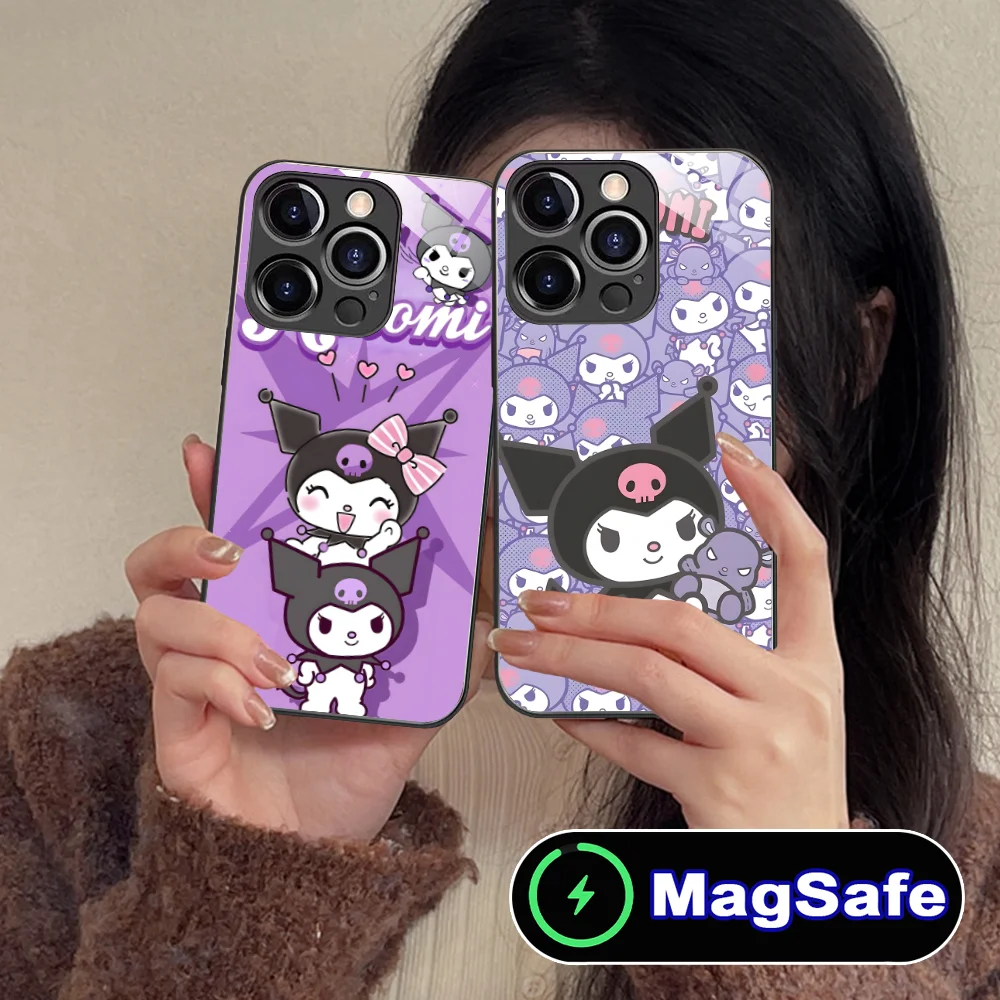 Mobile K-Kuromis Phone Case for iPhone 16 15 14 13 12 11 Pro Max Plus Mini MagSafe Wireless Charging Glass Smartphone Cellphones