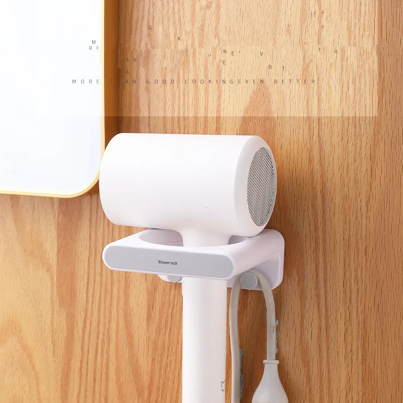 

Hair Dryer Storage Holder Wall Mounted Kitchen Gadgets Punchless Self-adhesive Rack Home Gadgets Bathroom Accessories Estantes