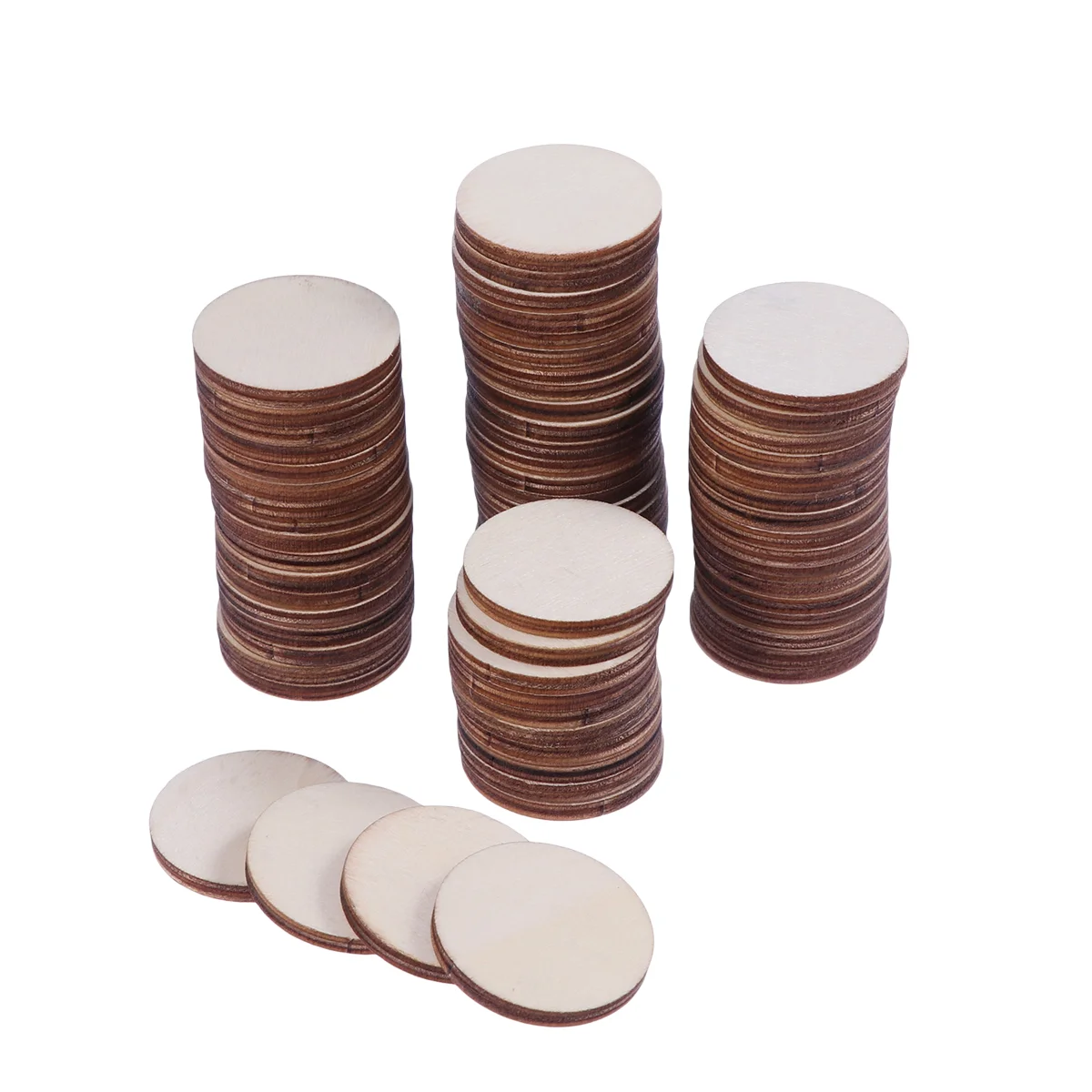 

Wood Wooden Round Pieces Piece Unfinished Craft Circles Blank Crafts Woods Slices Cutout Discs Slice Diy Cutouts Shapes
