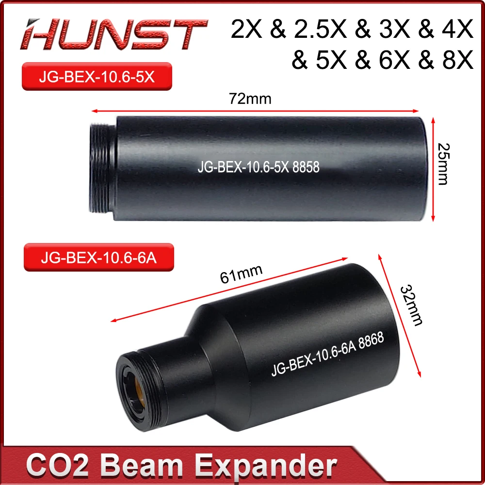 Расширитель лазерного луча Hunst CO2 2X 2 5X 3X 4X Соотношение расширения M22 * 0 75 Оптика