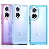 coque for huawei p50e p50 acrylic transparent shockproof space case for nova 9 pro candy color protective clear hard cover capa