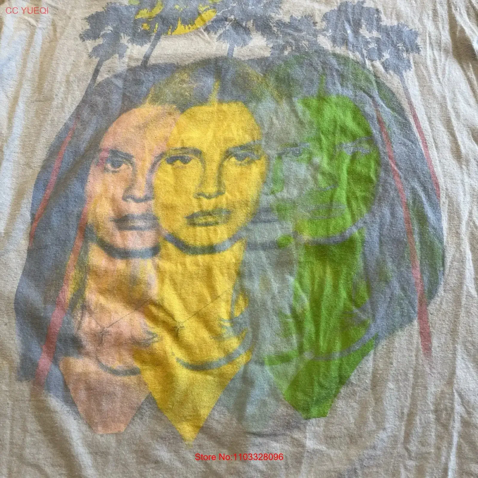 Фото Футболка Lana Del Rey Endless Summer Tour 2015, размер S, светло-голубая, редкая, винтажная, с эффектом потертости, дышащая, универсальная, с графическим принтом №1