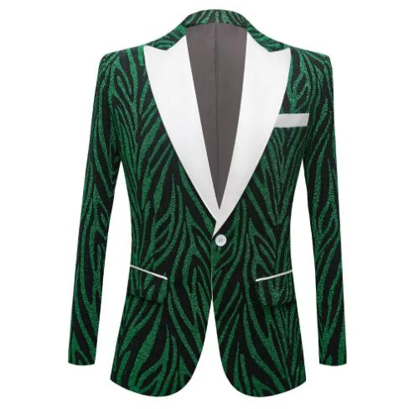 New striped suit mens jacket photo studio dress host emcee clothing lapel collar singer stage dance костюм мужской пиджак