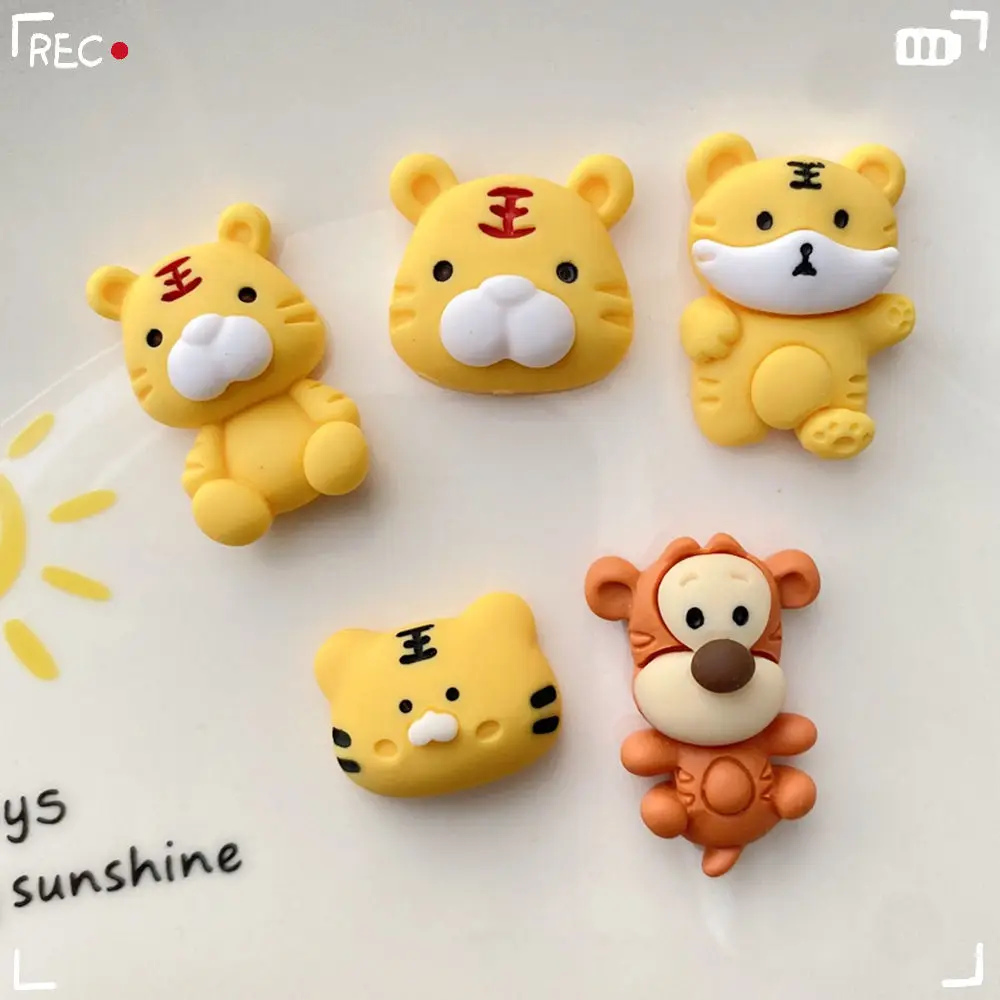 

20-29MM Kawaii Cartoon Animal Tiger Resin Flatback Cabochon DIY Scrapbooking Decorative Crafts Making Headgear Accessories
