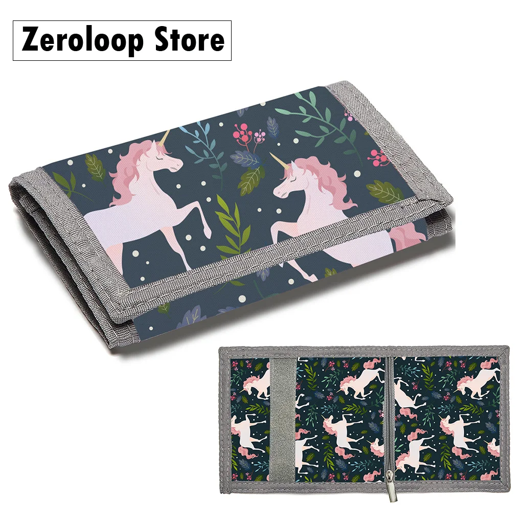 Unicorn Children's Cute Custom Wallet Casual Primary and Secondary School Students Coin Purse For Men and Women