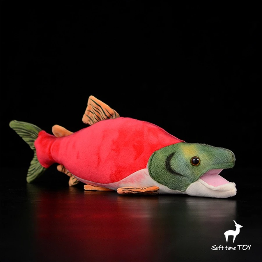 

Redfish High Fidelity Anime Cute Plushie Sockeye Salmon Plush Toys Lifelike Animals Simulation Stuffed Doll Kawai Toy Gifts Kids