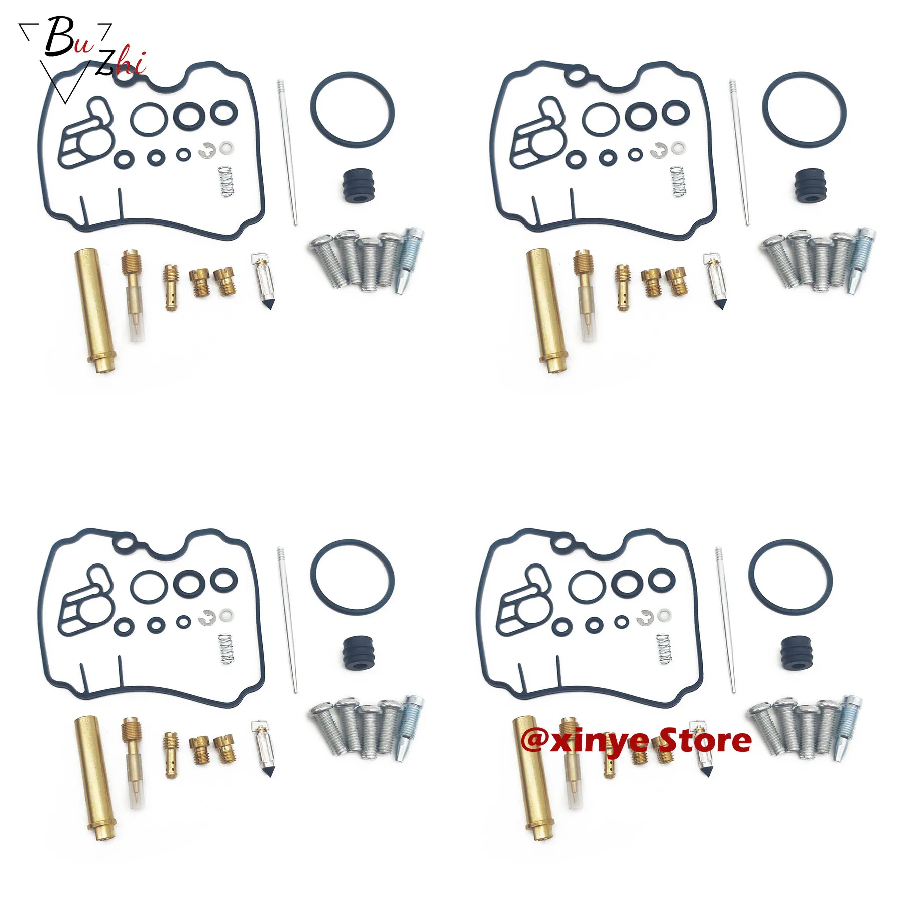 Набор для Ремонта Карбюратора, игольчатый клапан, прокладка, воздушный винт для Yamaha FZX250 Zeal 3YX, четырехцилиндровый мотоцикл FZX 250