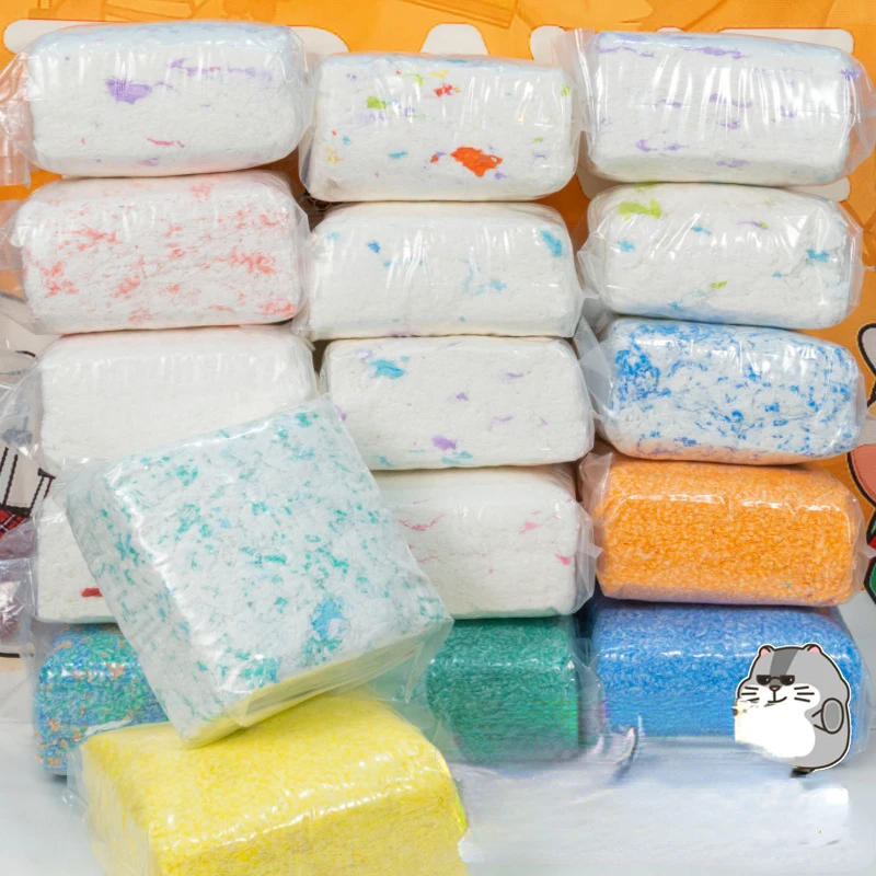 

Бумажные хлопковые маленькие домашние животные с золотым медведем, дезодорирующие постельные принадлежности, зимние теплые опилки, фотокролик