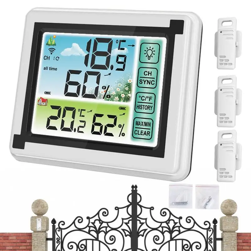 

Temperature Humidity Monitor Inside Outside Thermometer And Humidity Gauge Digital Wireless Outdoor Temp Gauge With Temperature