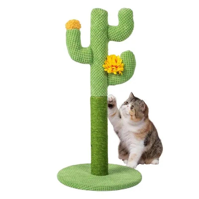 

Cactus Cat Climbing Frame Indoor Cats Claw Scratcher Interactive Kitten Scratcher Featuring 3 Scratching Poles For Indoor Adult