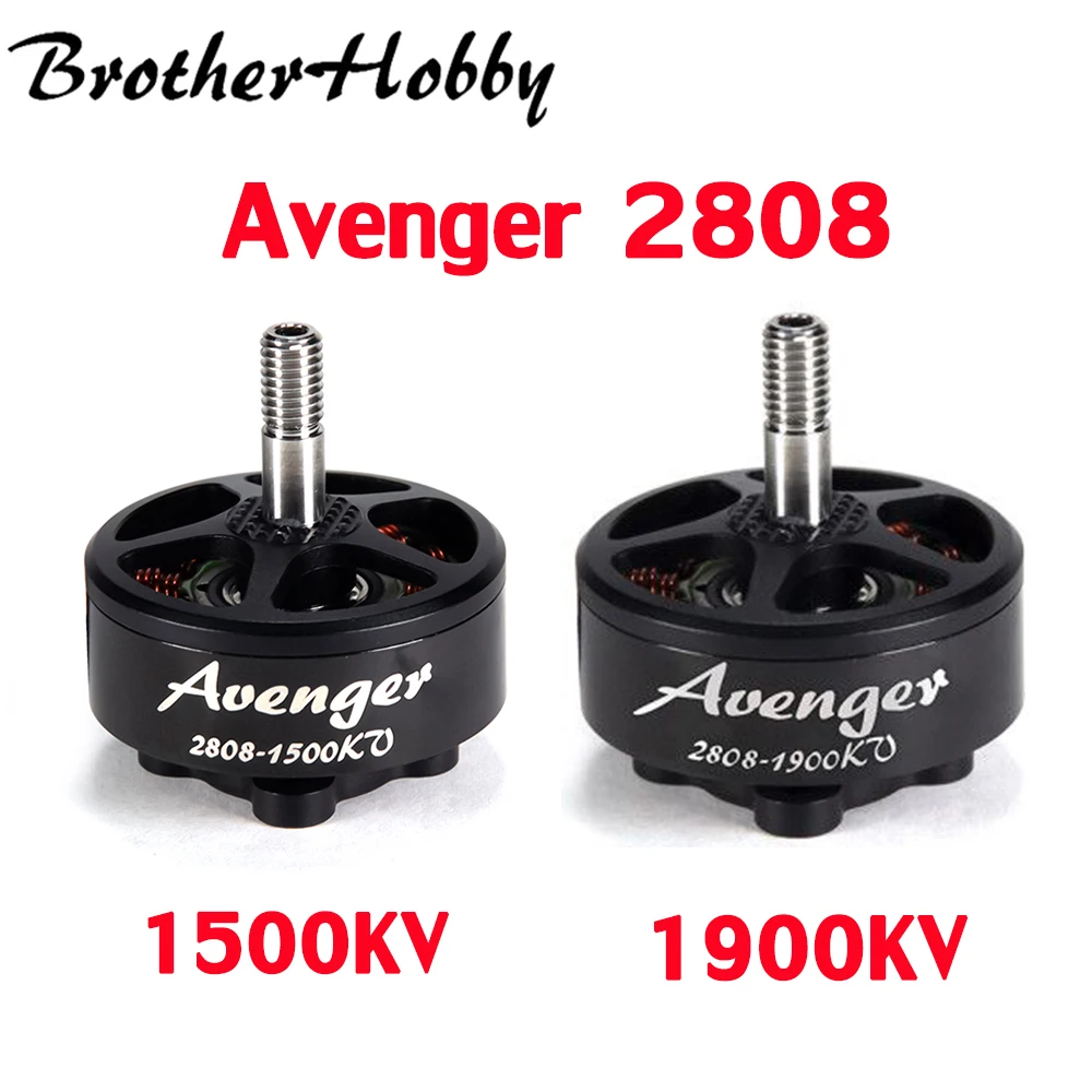 1PCS BrotherHobby Avenger 2808 1500/1900KV 4-6S Brushless Motor Compatible 7-9inch Propeller for RC FPV Racing Drone - купить по