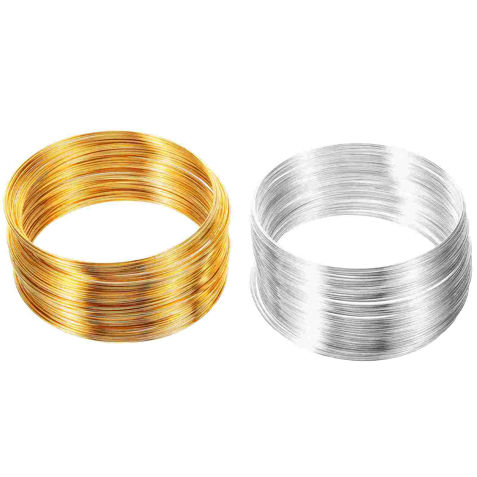 

2 Rolls Jewlery Jewelry Line Supply Wear-resistant Beading Portable Beads Multi-function Metal