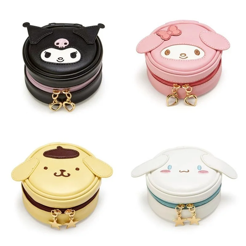 

Sanrio аниме мультфильм милый маленький кошелек креативный Kawaii круглая монета наушники кабель маленький объект сумка для хранения Kuromi малень...