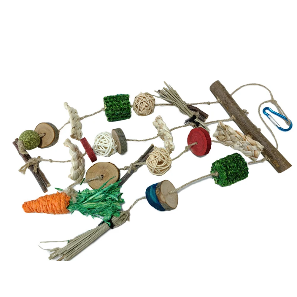 

Fun Balcony Rabbit Chew Toy Interactive Guinea Pig Cage Hanging For Teeth Durable Pet Supply Hamster Chinchilla Training Bedroom