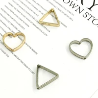20pcslot gold color geometric triangle heart diy charms necklace bracelet earrings connectors pendants jewelry findings