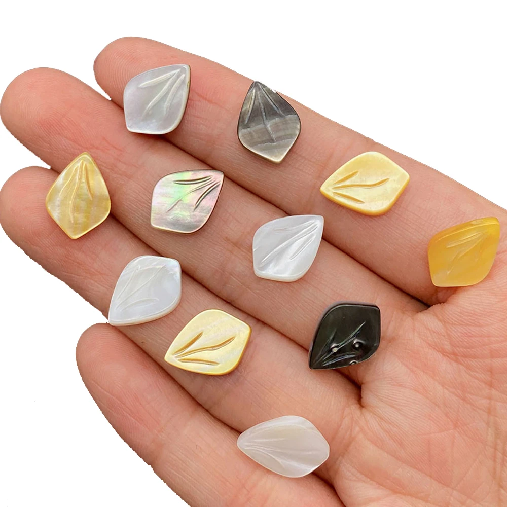 

Natural Seawater Shell Beads Leaves Shape High-quality Charms Jewelry Making DIY Necklace Bracelet Earring Accessory Shell Beads
