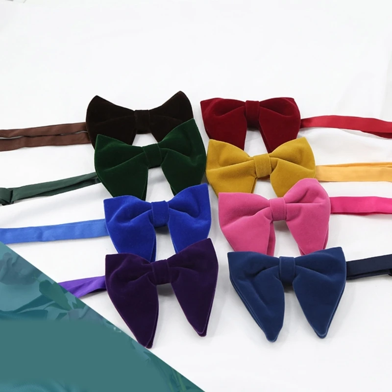 

Velvets Big Bow Tie Men Bowties Necktie For Man Wedding Pre-tied Bow Tie Bowknot