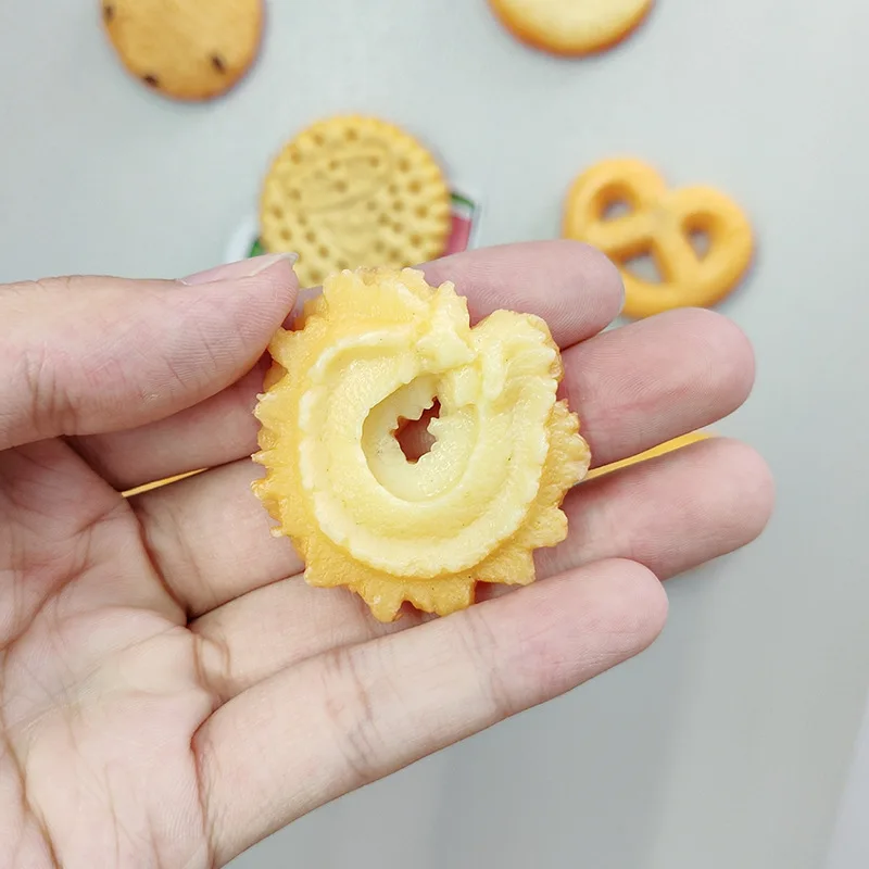 

3D магниты на холодильник из ПВХ, имитация еды, печенья, наклейка на холодильник, Рождественское украшение для дома, подарок