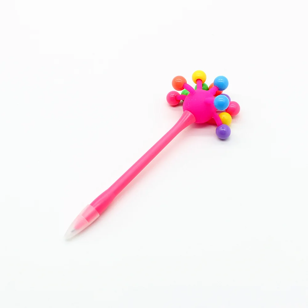 

1 шт., креативные канцелярские принадлежности, шариковая ручка, милый супер милый монстр, волосатый шарик, бусины, ручка для выражений, рождественские офисные принадлежности