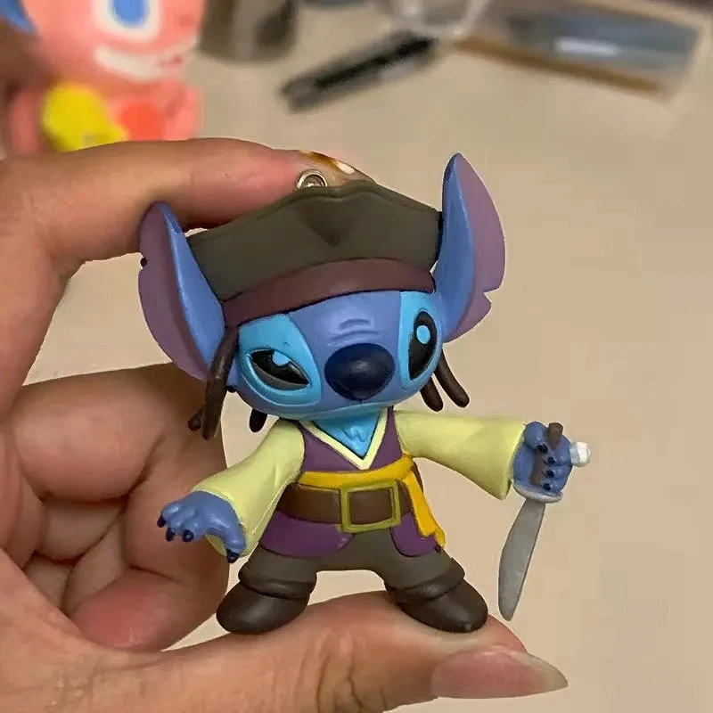 Дисней Стич и Капитан Джек Воробь Пиратская Фигурка Брелки Декор Подвеска