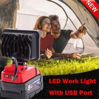wireless led work lights flashlights spotlight for milwaukee 18v 20v 11 1841 max li ion battery high and low ceam control