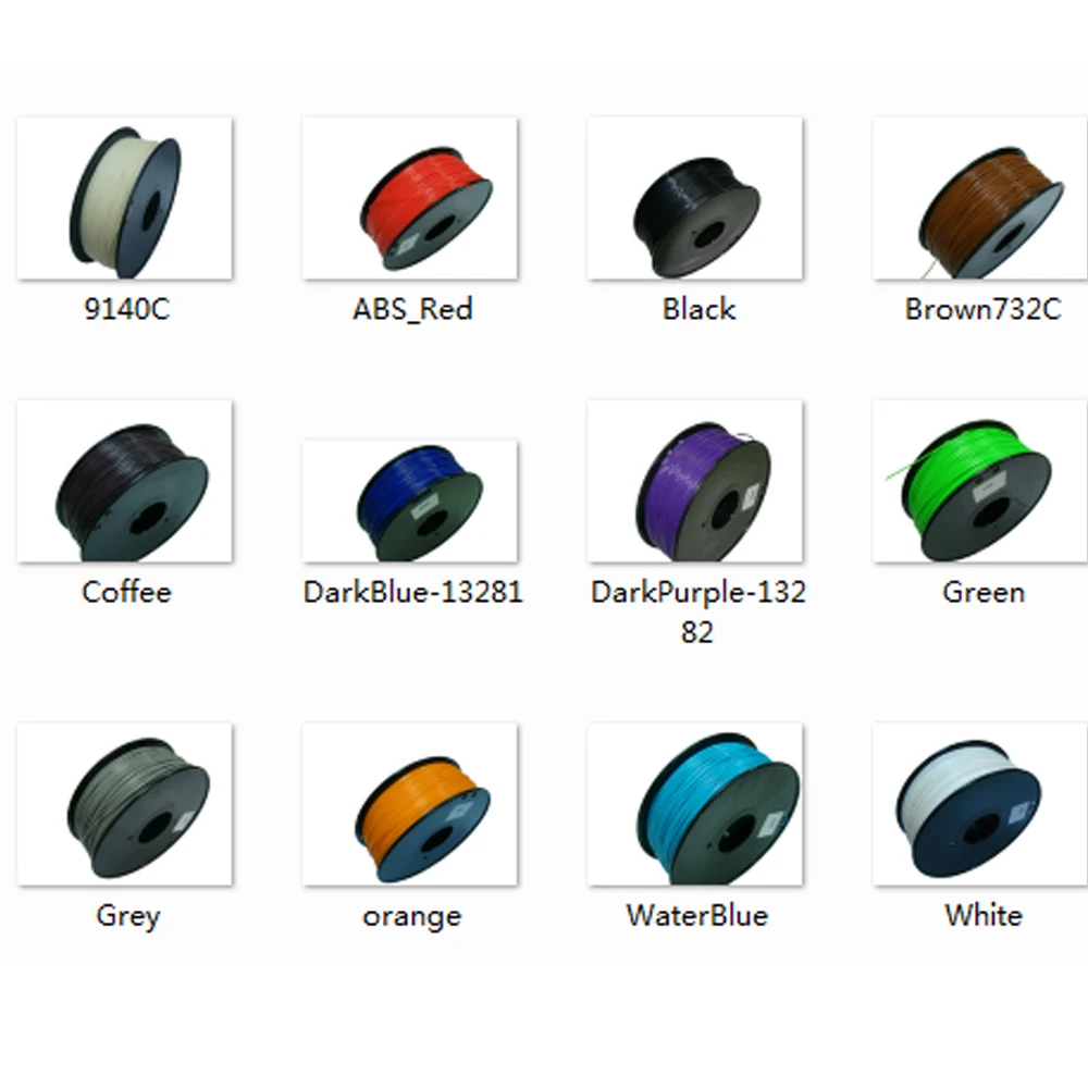 

Solid Color ABS Filament 1kg/2.2lbs 1.75mm for 3D Printer Plastic Consumables Printing Material for Print Refill