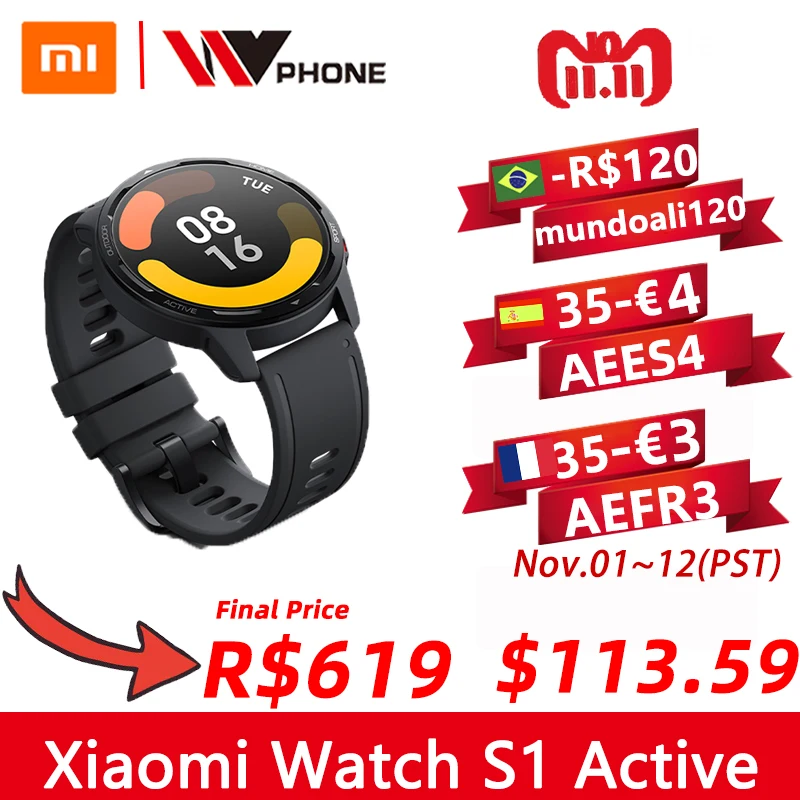 Ceny Nowy Zegarek Xiaomi S1 Aktywny Smartwatch 1.43 Cal Wyświetlacz AMOLED 5ATM Czujnik Tętna Bluetooth Odbierz Połączenie Wrist Watch Cena Nowy Zegarek Xiaomi S1 Aktywny Smartwatch 1.43 Cal Wyświetlacz AMOLED 5ATM Czujnik Tętna Bluetooth Odbierz Połączenie Wrist Watch