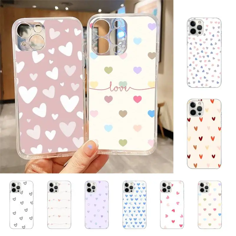 

Cute Cartoon Love Heart Phone Case For Iphone 7 8 Plus X Xr Xs 11 12 13 Se2020 Mini Mobile Iphones 14 Pro Max Case