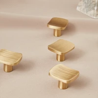 modern brass knobs gold cupboard pulls pure copper drawer knob kitchen cabinet handles furniture hardware