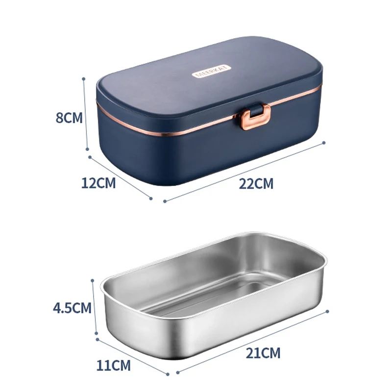 900ml Electric Lunch Box Water Free Heating Bento Box Portable Rice Cooker Thermostatic Heating Food Warmer For Office 220V images - 6