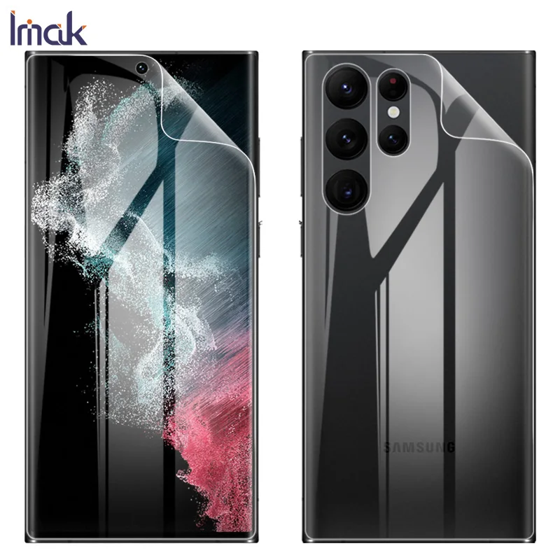 

Imak 2 Pcs HD Soft Hydrogel Film for Samsung Galaxy S22 Ultra 5G Screen Protector Full Cover Curved Film for Samsung S22 Ultra