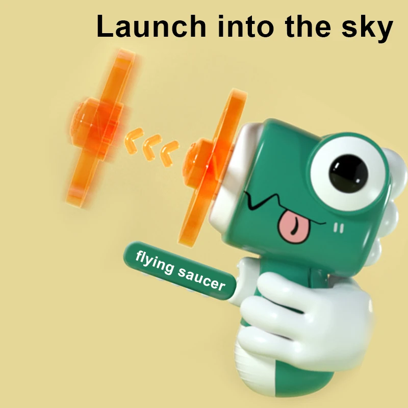 

Dinosaur Flying Super Saucer Launcher LED Disc Toys Spinning Shooter UFO Disks Gyro for Kids Children Indoors Outdoors