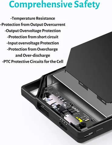 Внешний аккумулятор TNTOR на 10000 мА · ч, портативный тонкий внешний аккумулятор на 8 мм с функцией быстрой зарядки для iPhone14, 13, 12 Pro max, Xiaomi, huawei