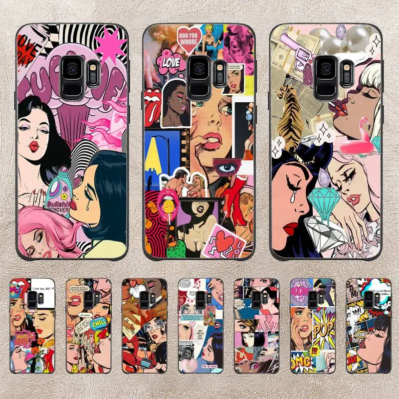 

Retro Sexy Crying Beauty Poster Phone Case For Samsung Galaxy A51 A50 A71 A21s A71 A41 A70 A30 A22 A02s A53 A72 A73 5G Cover
